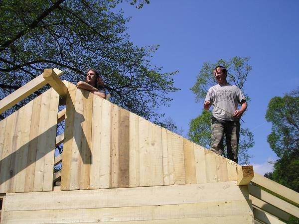 Stavba chaty v Čermné - 7.-11.5.2009