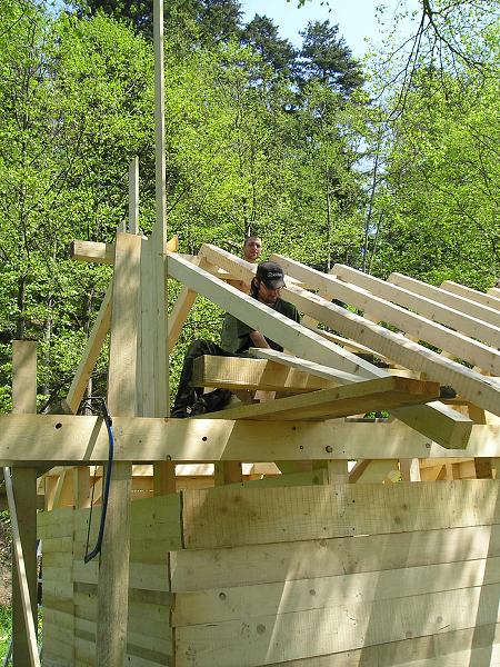 Stavba chaty v Čermné - 7.-11.5.2009