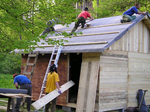 Stavba chaty v Čermné - 7.-11.5.2009