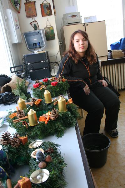 Výroba věnců - 5. 12. 2010