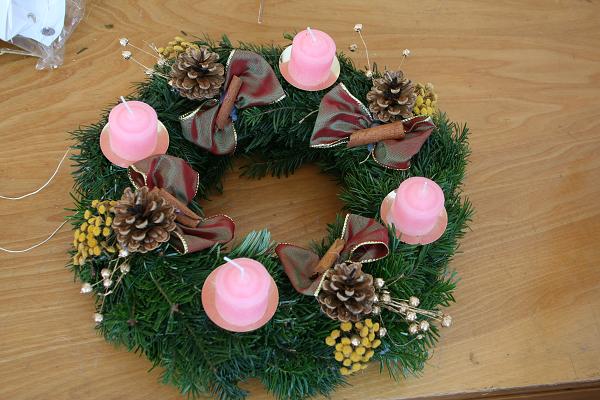 Výroba věnců - 5. 12. 2010