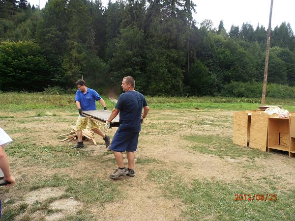 Bourání tábora - 25.-26.8.2012